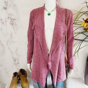 Barefoot Dreams bamboo blend soft knit berry color cardigan
